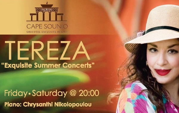 "Exquisite Summer concerts" η Tereza στο Cape Sounio Grecotel κάθε Παρασκευή και Σάββατο